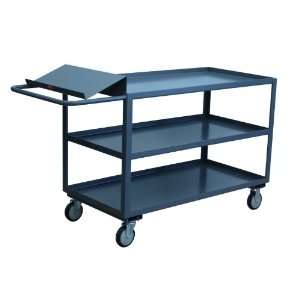   GP Three Shelf Order Picking Cart with Writing Stand Handle, 30 x 60