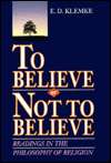 To Believe or Not to Believe Readings in the Philosophy of Religion 