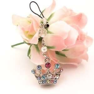  Multi Queen Crown Cell Phone Charm Strap Cubic Stone Cell 