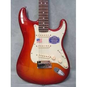  American Deluxe Stratocaster Ash Cherryburst UNPLAYED w 