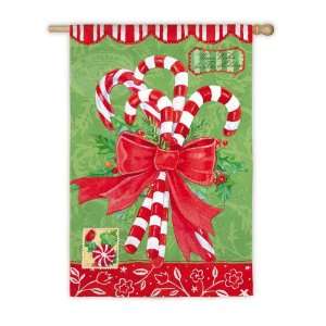  House Size Flag,Holiday Candy Canes Patio, Lawn & Garden