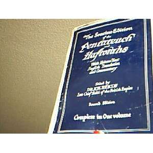    Pentateuch and Haftorahs. Second Edition. J.H. Hertz Books