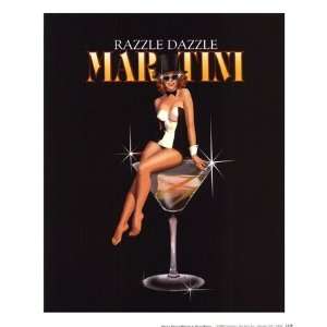  Razzle Dazzle Martini   Poster by Ralph Burch (9x11)