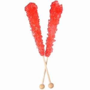 Rock Candy Sticks Unwrapped Strawberry 120ct  Grocery 