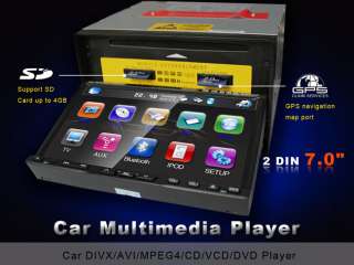 HD 2 DIN CAR DVD GPS BLUETOOTH Touch Screen SD Ipod  