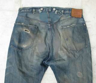 LEVIS Vintage 1901 jeans raw dead stock dry selve edge RARE big E 501 