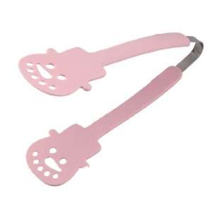 Amico Pink Plastic Cut out Holes Head Food Tong Bread Clamp Serving 