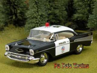 DieCast 1957 Chevrolet Bel Air Police Car Large O Scale by Kinsmart 57 