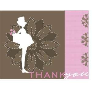  Floral Silhouette Baby Shower Notes