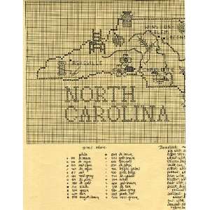  North Carolina State Cross Stitch Chart Sue Hillis Books