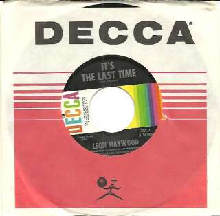  45RPM RECORD ON DECCA RECORDS 32310. IN MINT  CONDITION NOT USED 