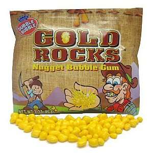 Gold Rocks   Nugget Bubble Gum 12 packs  Grocery & Gourmet 