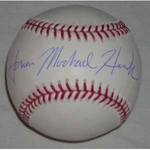 Jason Hirsh Autographed Baseball   OML Full Name  Sports 