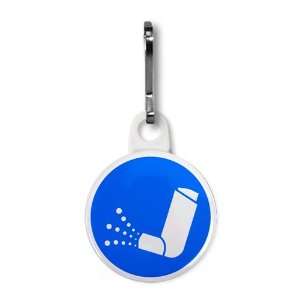  BLUE ASTHMA INHALER Medical Alert 1 Zipper Pull Charm 