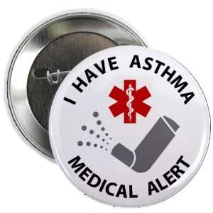 MEDICAL ALERT ASTHMA INHALER Medical Alert 2.25 Pinback 