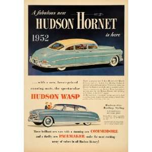  1952 Ad Vintage Hudson Hornet Wasp Pacemaker Commodore 