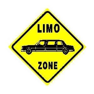  LIMO ZONE CROSSING car luxury rich party sign