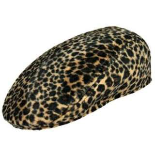  Plush Leopard Print Unisex Ivy Cap Hat Clothing
