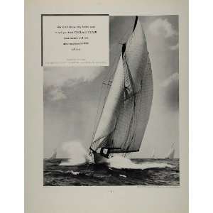 1934 Ad Spud Menthol Cigarettes Sailing Sailboat Yacht   Original 