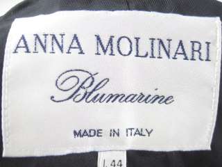 ANNA MOLINARI BLUEMARINE Black Wool Blazer Jacket Sz 44  