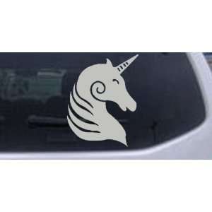  Unicorn Car Window Wall Laptop Decal Sticker    Silver 3in 