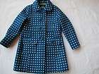 Girls Mini Boden Blue PolkaDot Wool Coat Jacket
