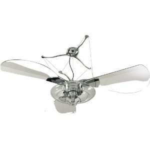  Jellyfish Family 58 Chrome Ceiling Fan with Light Kit 
