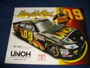 2011 KENNY WALLACE #09 UNOH NASCAR POSTCARD  