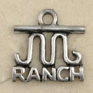  RANCH M BRAND Sterling Silver Plated Pewter Charm