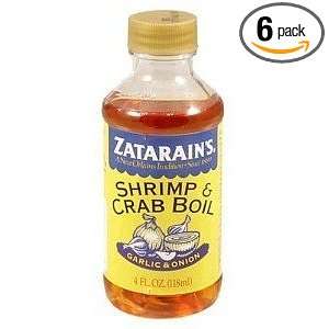 Zatarains Concentrated Shrimp & Crab Boil, 4 Ounce Bottles (Pack of 6 
