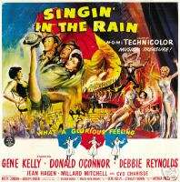 SINGIN IN THE RAIN MOVIE POSTER Debbie Reynolds SINGING  