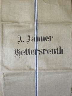 antique vintage german Linen Hemp homespun Grain sack  