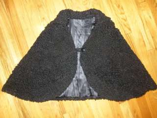 incredible vintage sheep fur lambskin cape shearling  