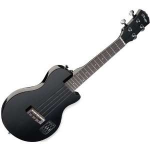   BLACK LP SOLID BODY ELECTRIC UKE UKULELE w CASE Musical Instruments