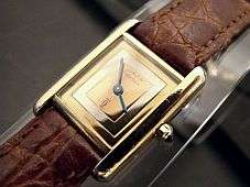   CARTIER Vermeil 18K Gold Womens Vintage Watch. ALL ORIGINAL