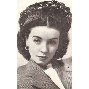  PATTERN to make   Vintage Crochet Sophisticated Dress Hat 1940s 