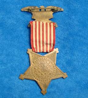 Beautifully Designed G.A.R. Membership Medal With Pin and Flag Ribbon 