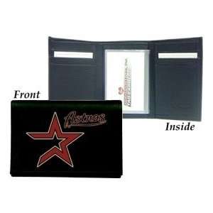  Houston Astros Embroidered Leather Tri Fold Wallet Sports 
