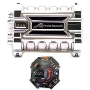 Display Car Audio Capacitor with Neon Lights + Digital Blue Voltmeter 