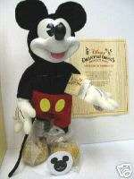 DISNEY MICKEY MOUSE APPLAUSE DOLL PLUSH & WOOD  