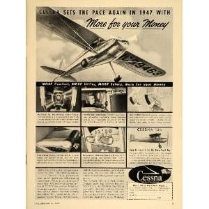   Interior Instrument Panel Plane   Original Print Ad