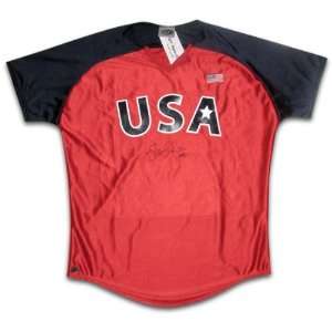  Jennie Finch Team USA Autographed Red Jersey Sports 