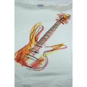  Future Primitive Funky Guitar T shirt, XXL   White 