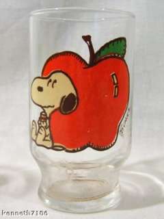 1958 UFS Snoopy Peanuts Cup Apple Juice Glass Schulz FS  