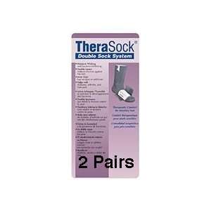  Therasock Doublesock System   2 Pair   Black, Size XL Men 