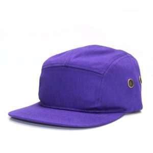  City Hunter Cn140 5 Panel Cotton with Leather Strap Deep Purple 