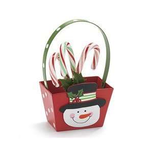  Jolly Snowman Polka Dot Gift Box Christmas Believe Red 