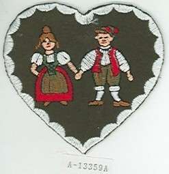 Hansel and Gretel Heart Embroidery Applique Patch  