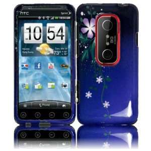  Nightly Flower Design Hard Case Cover for HTC Evo 3D Cell 