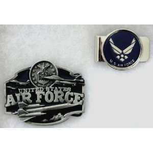  AIR FORCE BELT BUCKLE AND MONEY CLIP SPECIAL BOXED GIFT 
